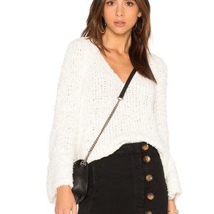 FREE PEOPLE Sand Dune Knit Pullover Sweater, Ivory, Small